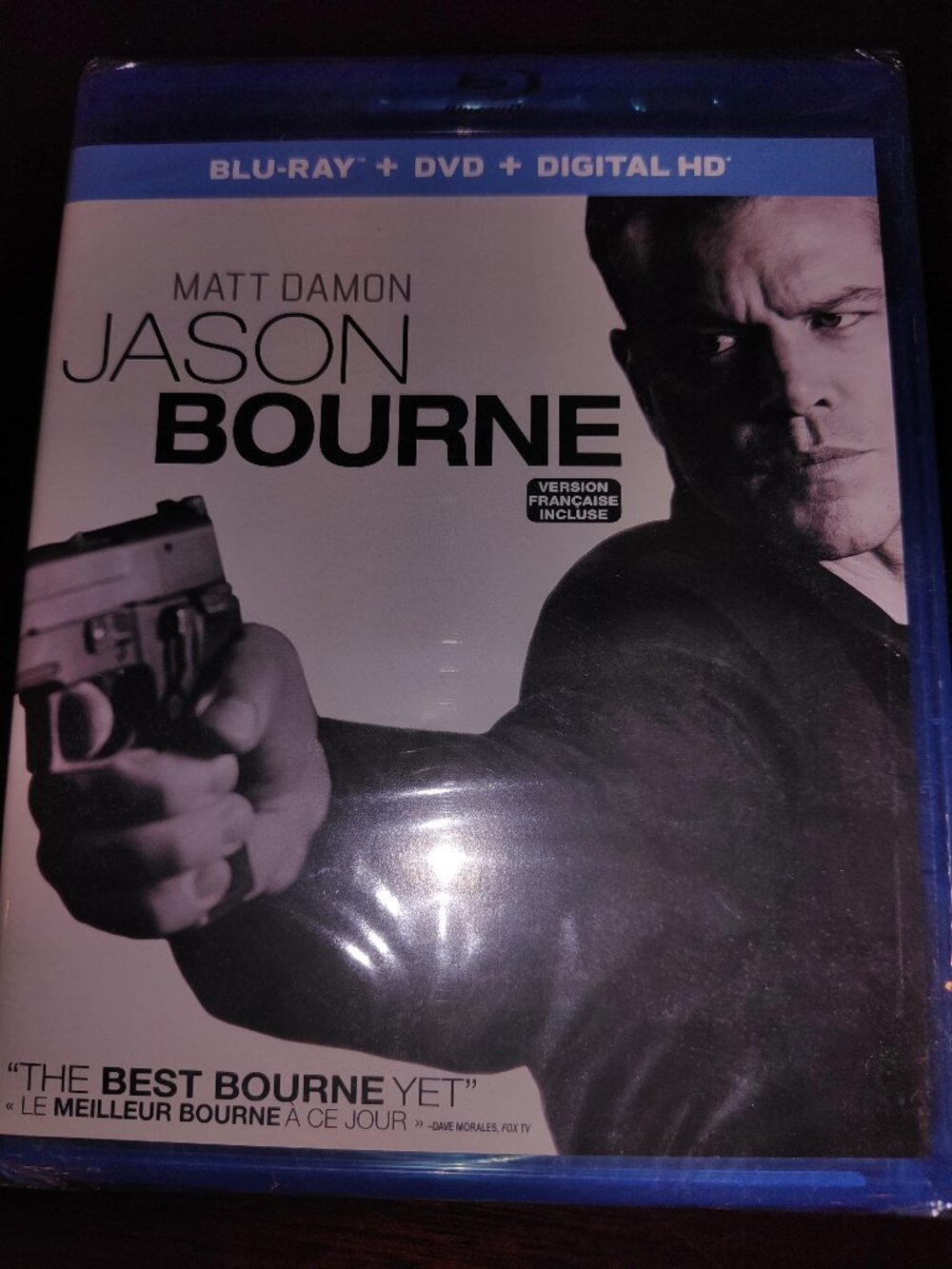 BRAND NEW SEALED JASON BOURNE BLU RAY+DVD (2016) RATED: 14-A
